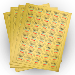 Golden Sticker in Sheets